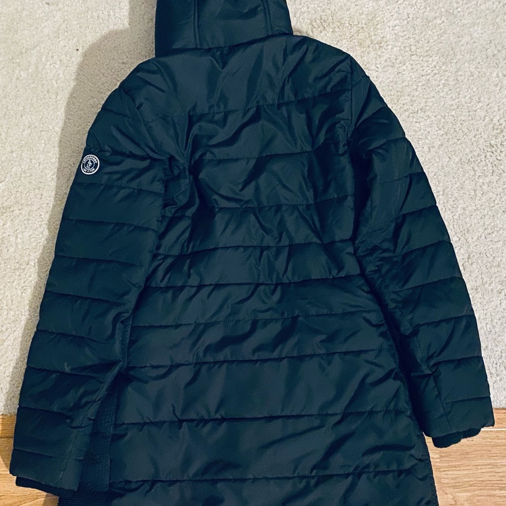 Abercrombie & Fitch Womens Hooded Parka Coat Jacket Zippers Buttons Size M - Picture 14 of 14